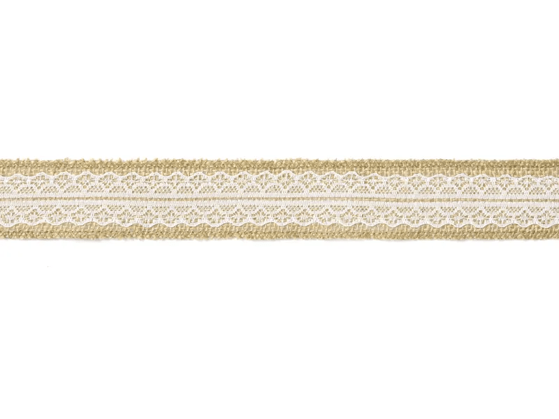 Kanten Lint Jute 5m van Partydeco koop je bij Partywinkel