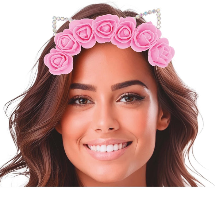 Kat Haarband Roze - Partywinkel - 8434077230473