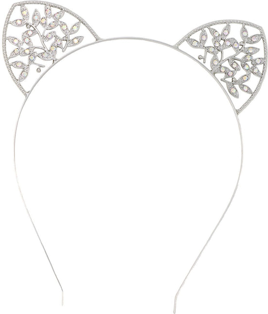 Kat Haarband Zilver - Partywinkel - 8434077137277