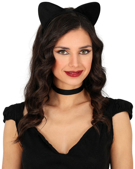 Kat Haarband Zwart - Partywinkel - 8434077230138