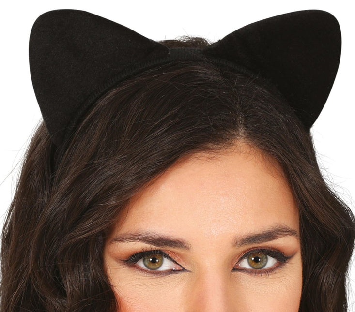 Kat Haarband Zwart - Partywinkel - 8434077230138