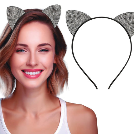 Katten Haarband Zilver van Fiestas Guirca koop je bij Partywinkel