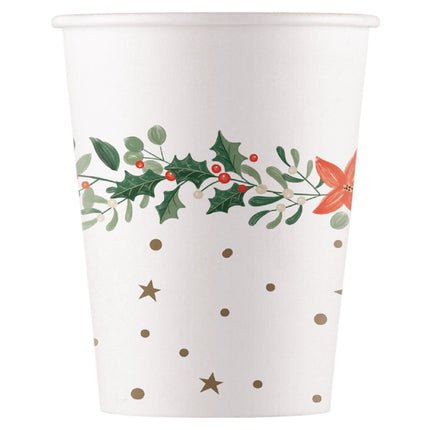 Kerst Beker 200ml 8st van Procos koop je bij Partywinkel