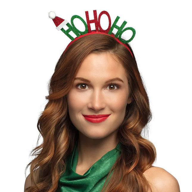 Kerst Haarband Ho Ho Ho - Partywinkel - 8712026133236