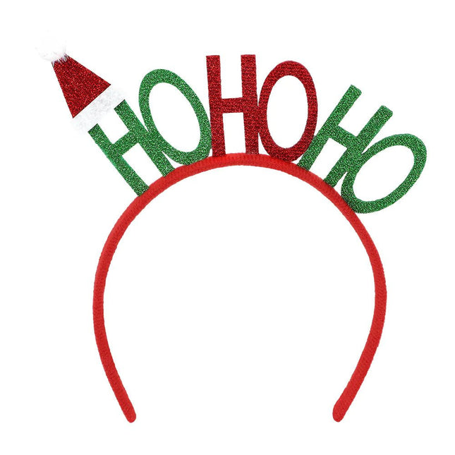 Kerst Haarband Ho Ho Ho - Partywinkel - 8712026133236