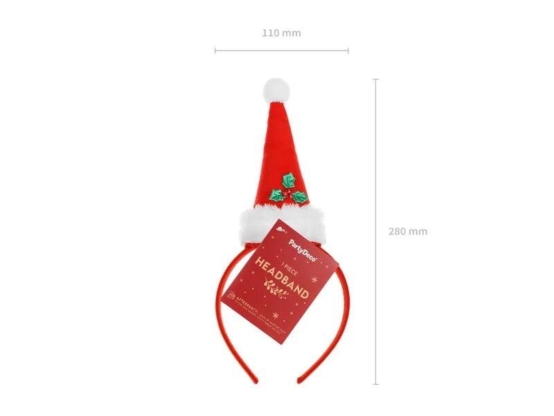 Kerst Haarband Mini Kerstmuts van Partydeco koop je bij Partywinkel