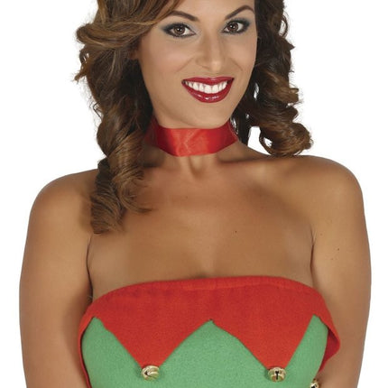 Kerst Haarband Rood Groen Gestreept - Partywinkel - 8412672423834
