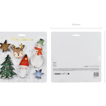 Kerst Koekvormpjes 6 delig van Partydeco koop je bij Partywinkel