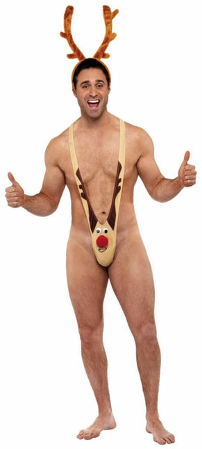 Kerst Mankini Rudolf van Smiffys koop je bij Partywinkel
