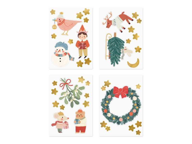 Kerst Raamsticker 40st van Partydeco koop je bij Partywinkel