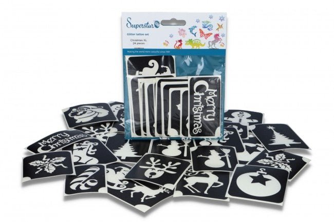 Kerst Tattoo Stencil 24st van Superstar koop je bij Partywinkel