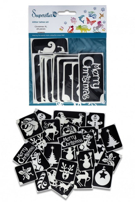 Kerst Tattoo Stencil 24st van Superstar koop je bij Partywinkel