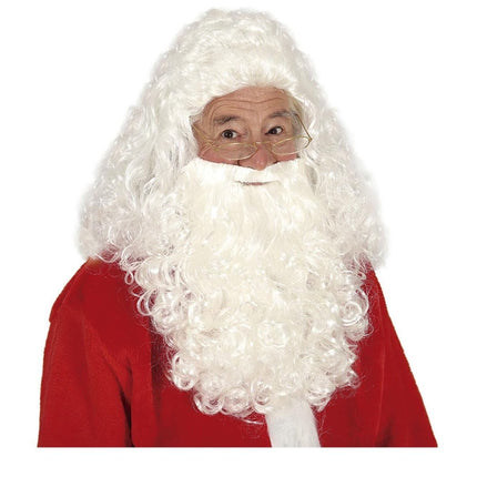 Kerstman Baard en Pruik - Partywinkel - 8434077048634