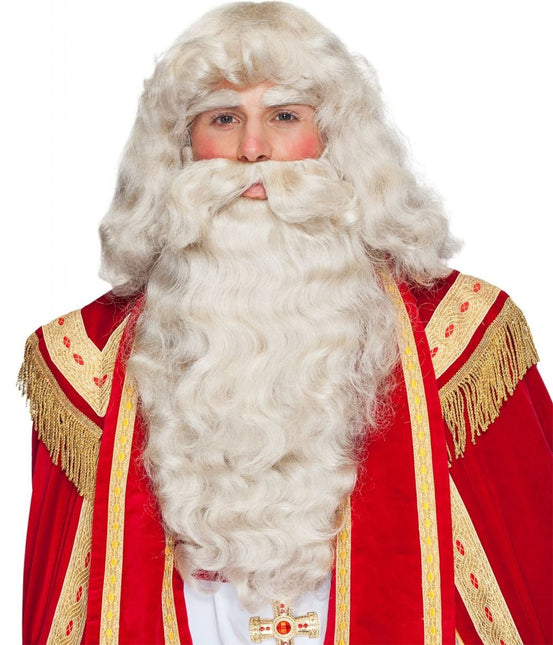 Kerstman Pruik, baard en wenkbrauwen van Orlob koop je bij Partywinkel