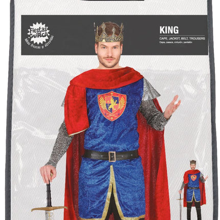 Koning Kostuum Blauw Heren van Fiestas Guirca koop je bij Partywinkel