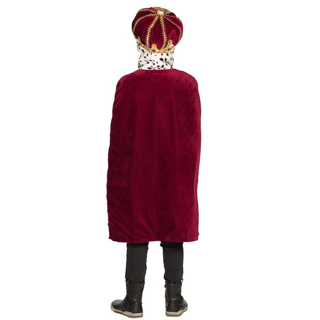 Koningskroon En Koningsmantel Bordeaux Rood Kind van Boland koop je bij Partywinkel