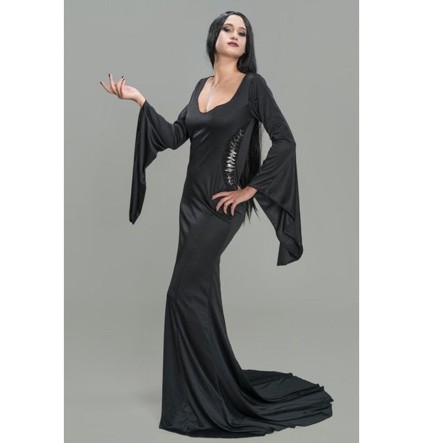 Kostuum Wednesday Morticia Jurk van CHAKS koop je bij Partywinkel