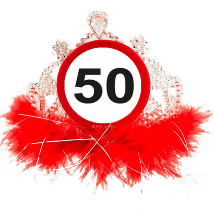 Kroontje 50 Jaar Verkeersbord van Folat koop je bij Partywinkel