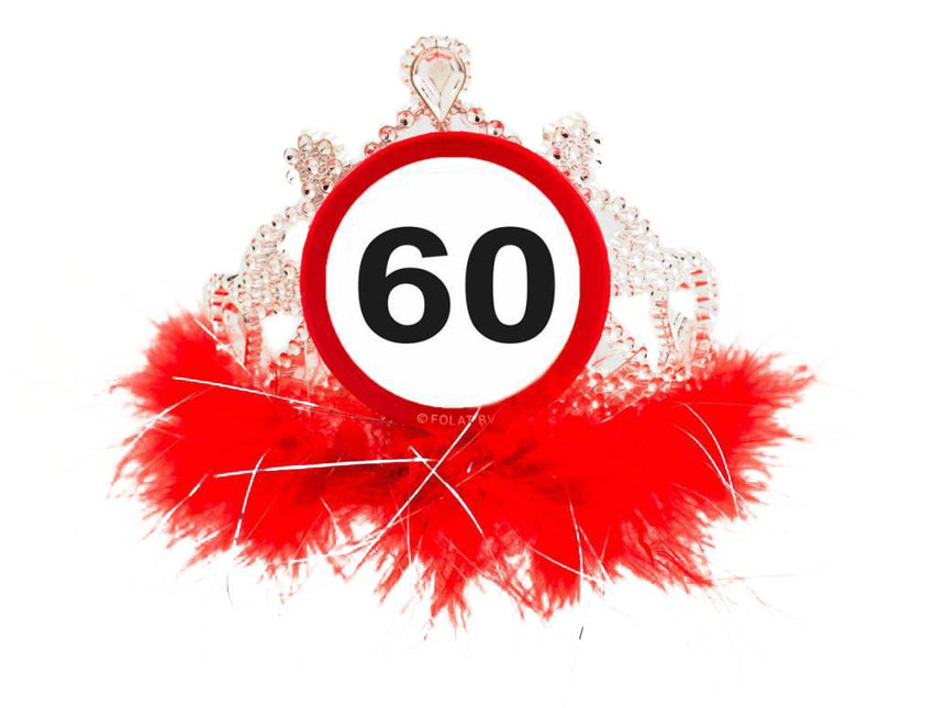 Kroontje 60 Jaar Verkeersbord - Partywinkel - 8714572288606