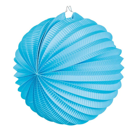 Lampion Blauw 23cm van Boland koop je bij Partywinkel
