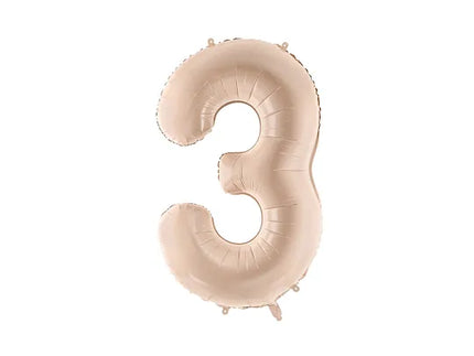 Palloncino a 3 anni Beige Lucido Vuoto 72cm