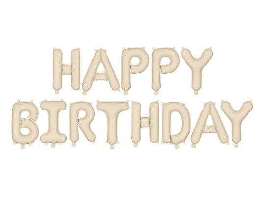 Palloncino Lettera Buon Compleanno Beige 3,4m