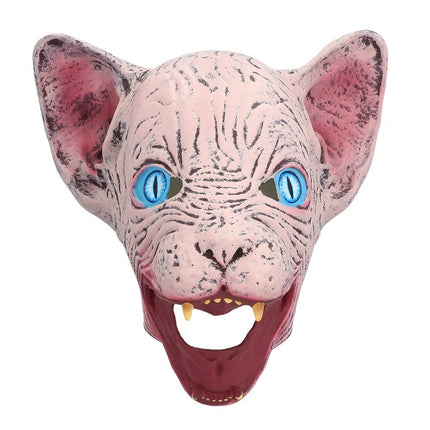 Latex hoofdmasker Horror cat van Boland koop je bij Partywinkel