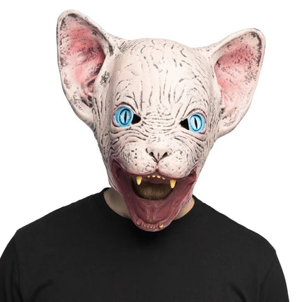 Latex hoofdmasker Horror cat van Boland koop je bij Partywinkel