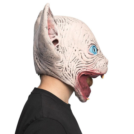 Latex hoofdmasker Horror cat van Boland koop je bij Partywinkel