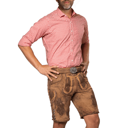 Lederhose Bruin Kort Lech van Tannhauser koop je bij Partywinkel