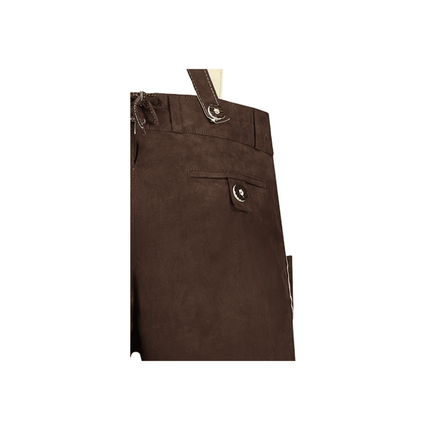 Lederhose Donkerbruin Heren van Haus Huberts koop je bij Partywinkel