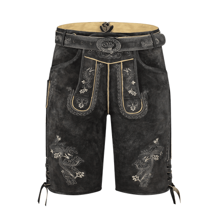 Lederhose Grijs van Haus Huberts koop je bij Partywinkel