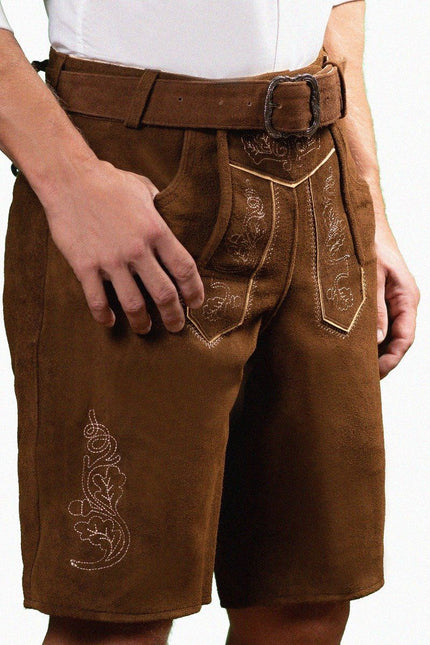 Lederhosen marrone corto Brixental