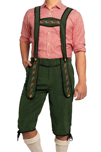 Lederhose verde lungo con camicetta