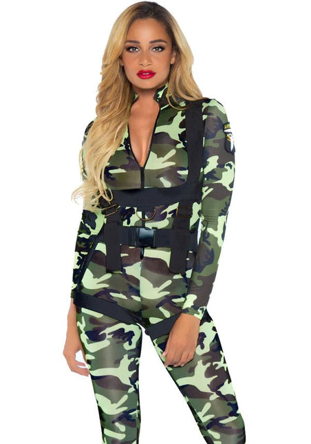 Leger Jumpsuit Dames Leg Avenue - Partywinkel - 714718482910