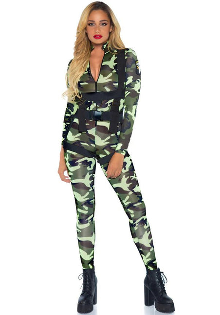 Leger Jumpsuit Dames Leg Avenue - Partywinkel - 714718482910