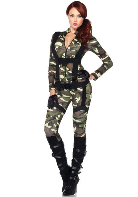 Leger Jumpsuit Dames Leg Avenue - Partywinkel - 714718482910