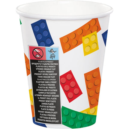 Lego Bekers 256ml 8st van Creative Converting koop je bij Partywinkel