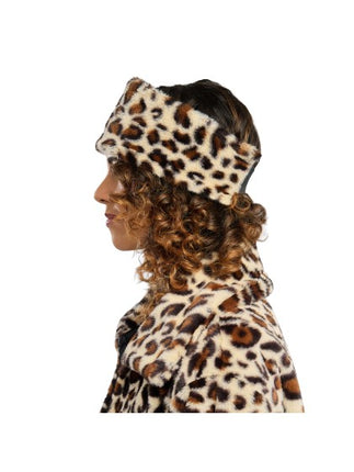 Fascia per capelli con stampa leopardata, taglia unica