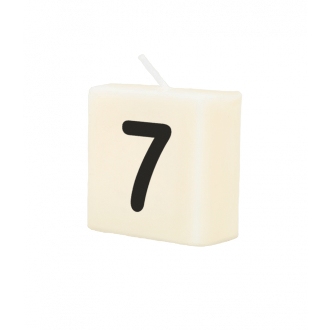Letter Kaarsje 7 4cm van Paper Dreams koop je bij Partywinkel