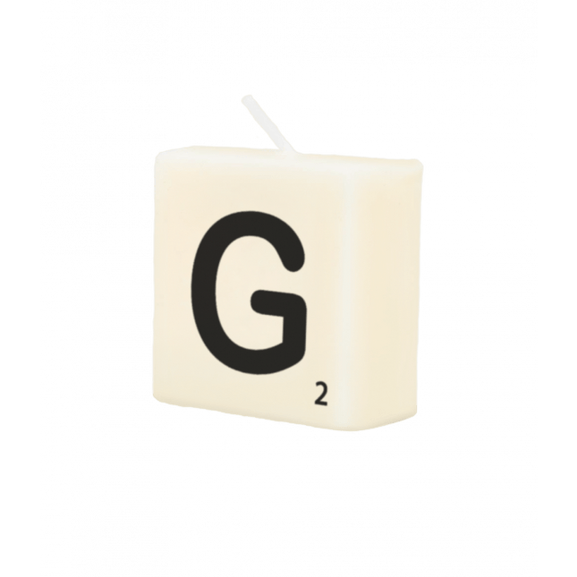 Letter Kaarsje G 4cm van Paper Dreams koop je bij Partywinkel