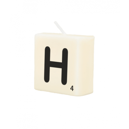 Letter Kaarsje H 4cm van Paper Dreams koop je bij Partywinkel