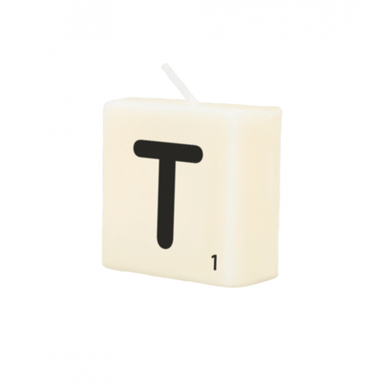 Letter Kaarsje T 4cm van Paper Dreams koop je bij Partywinkel