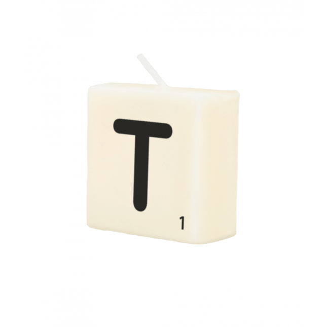 Letter Kaarsje T 4cm van Paper Dreams koop je bij Partywinkel