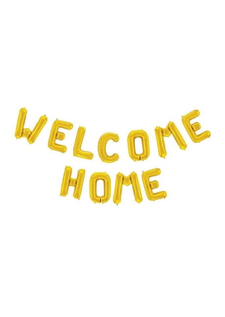 Letterballon Set Welcome Home Goud van WeFiesta koop je bij Partywinkel