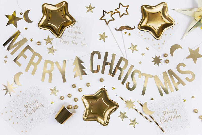 Letterslinger Merry Christmas 1,5m van Partydeco koop je bij Partywinkel