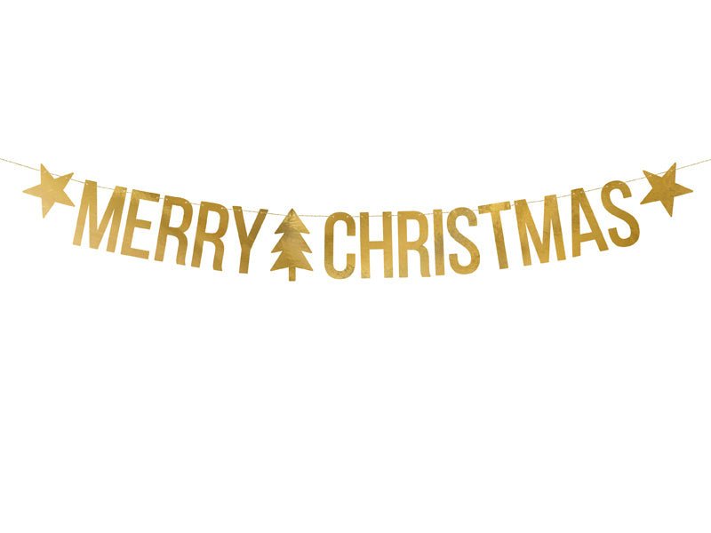 Letterslinger Merry Christmas 1,5m van Partydeco koop je bij Partywinkel
