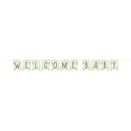 Letterslinger Welcome Baby 2.6m van Creative Converting koop je bij Partywinkel
