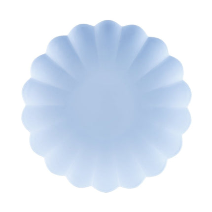 Lichtblauwe Borden 22cm 4st van Partydeco koop je bij Partywinkel