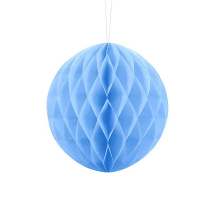 Lichtblauwe Honeycomb 20cm van Partydeco koop je bij Partywinkel